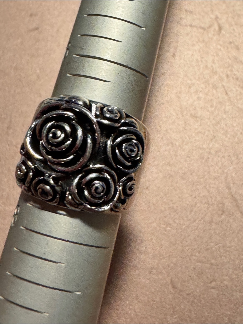 Silver Floral Rose Cluster Ring - Women's Jewelry